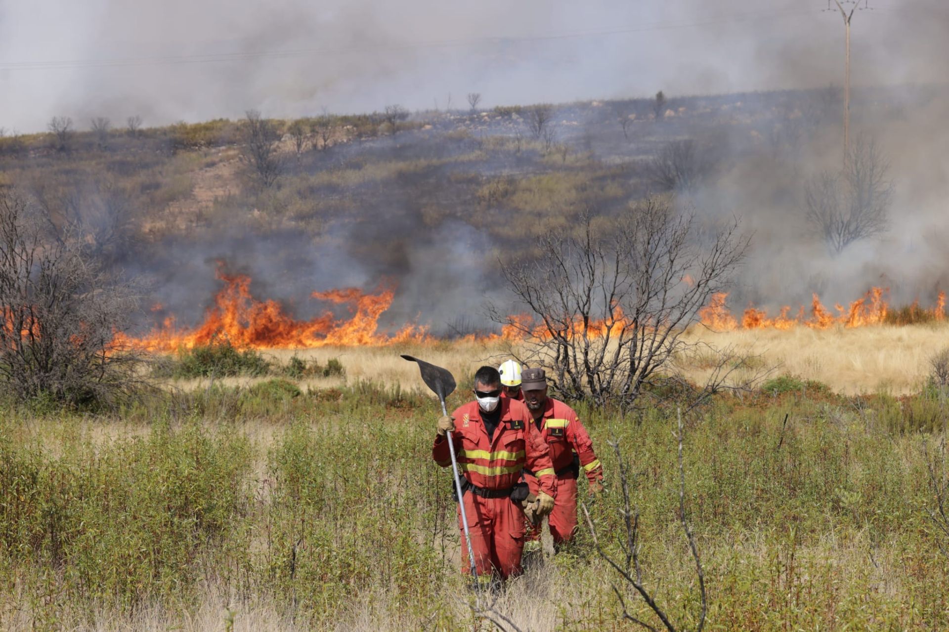 Las imágenes del incendio de Abejera de este jueves 14 de agosto