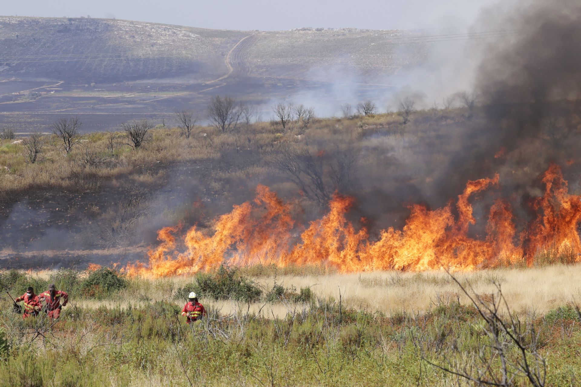 Las imágenes del incendio de Abejera de este jueves 14 de agosto