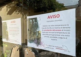 La Casa Zorrilla advierte de potenciales cancelaciones en las visitas guiadas por las altas temperaturas.