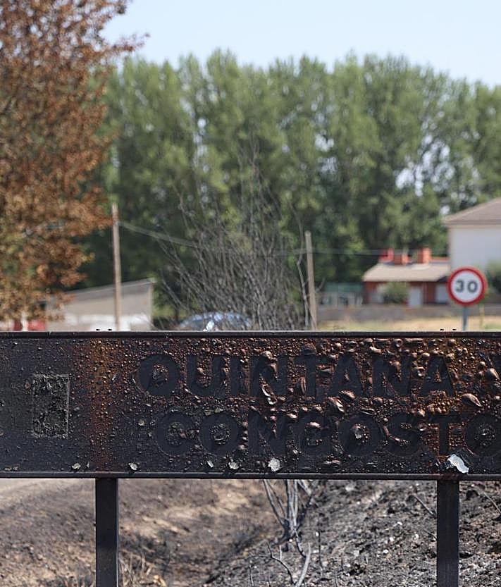 Imagen secundaria 2 - Varios de los efectos del incendio de Castrocalbón en León
