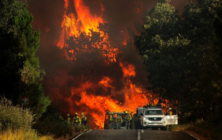 El incendio forestal en El Payo en nivel 2