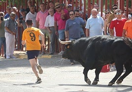Tercer encierro en las fiestas de Rueda