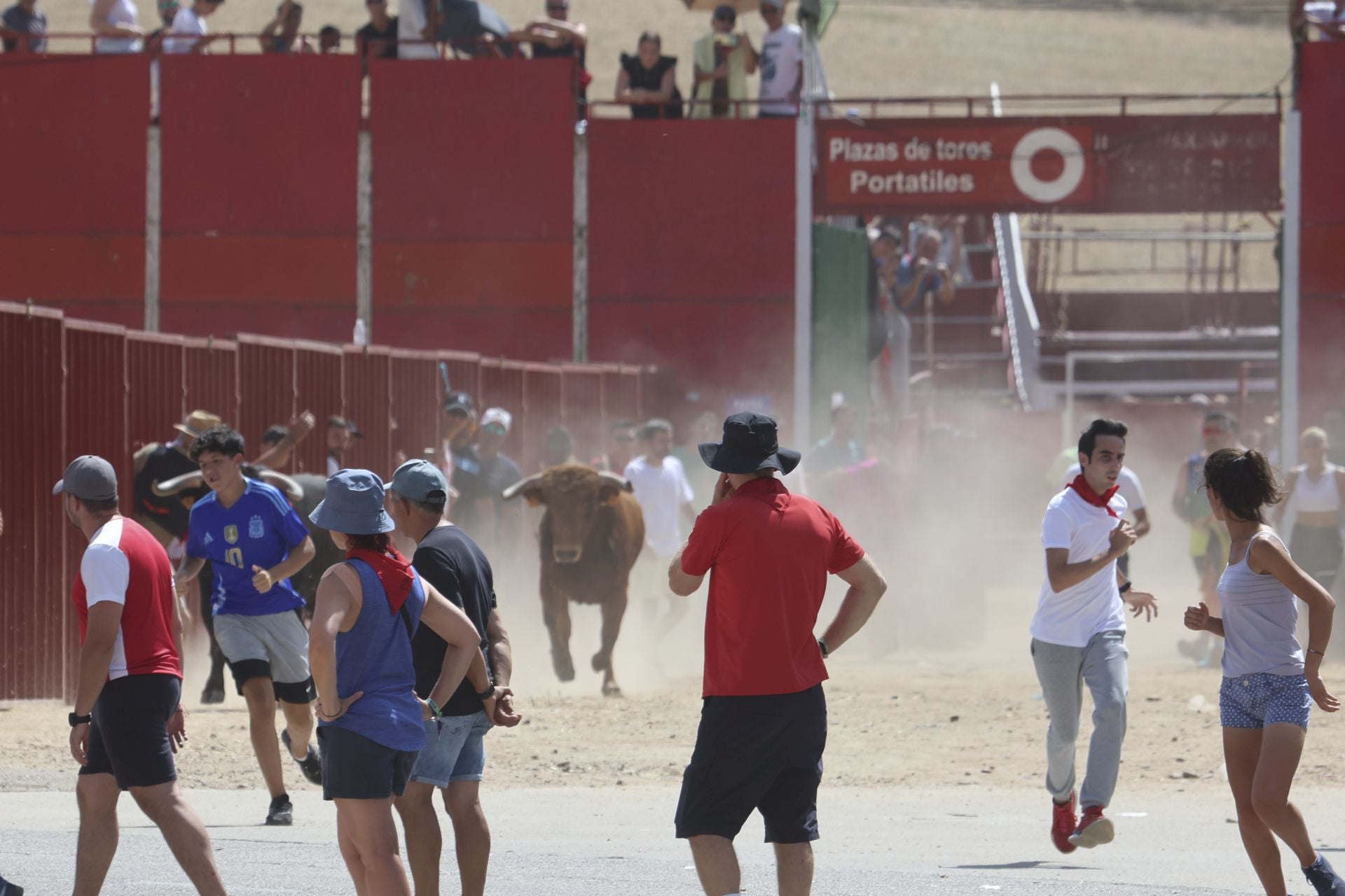 Tercer encierro en las fiestas de Rueda