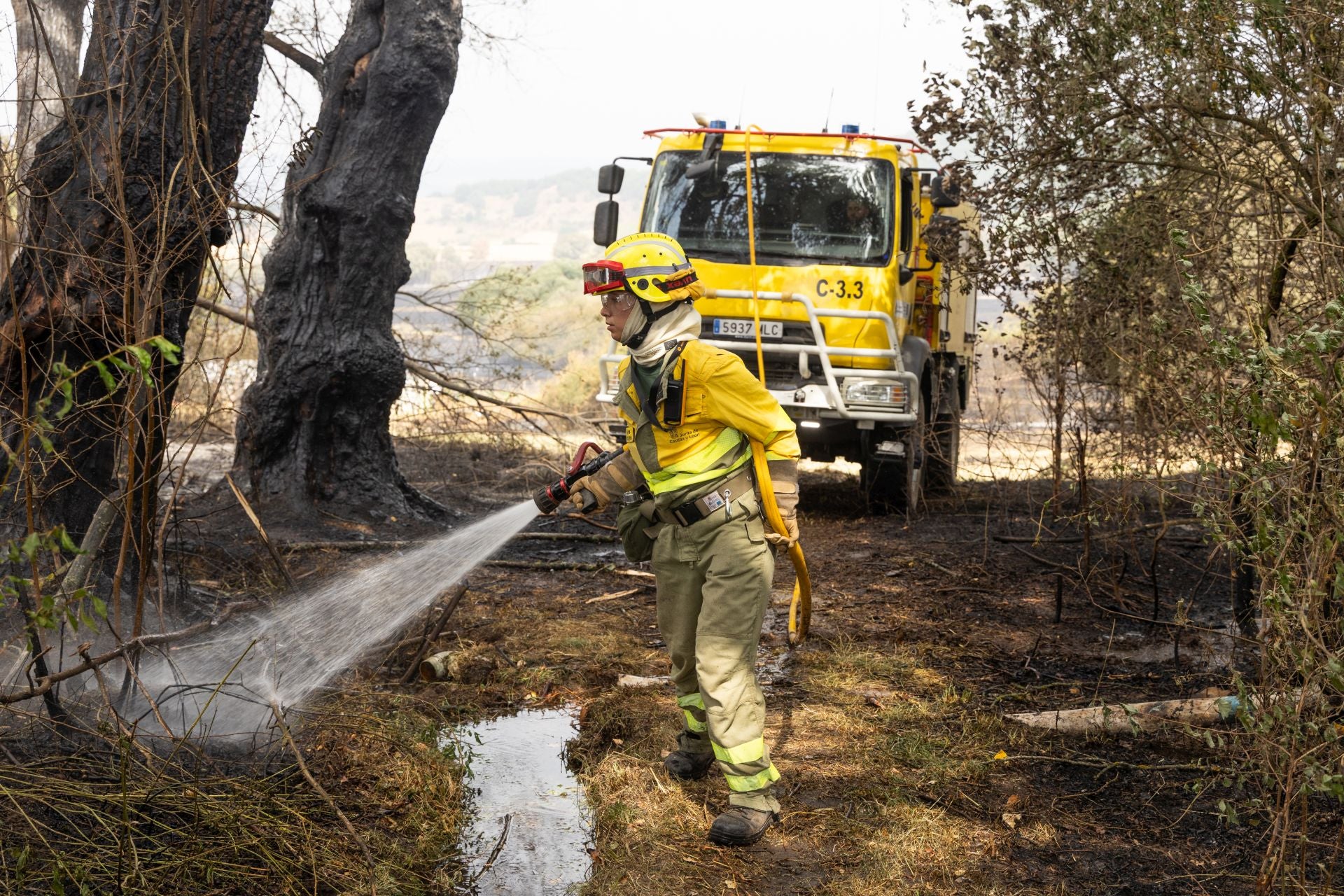 Las imágenes del incendio de Canalejas