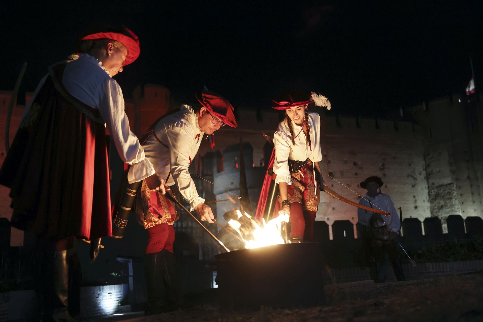 Recreación de la quema de Medina del Campo en la Semana Renacentista