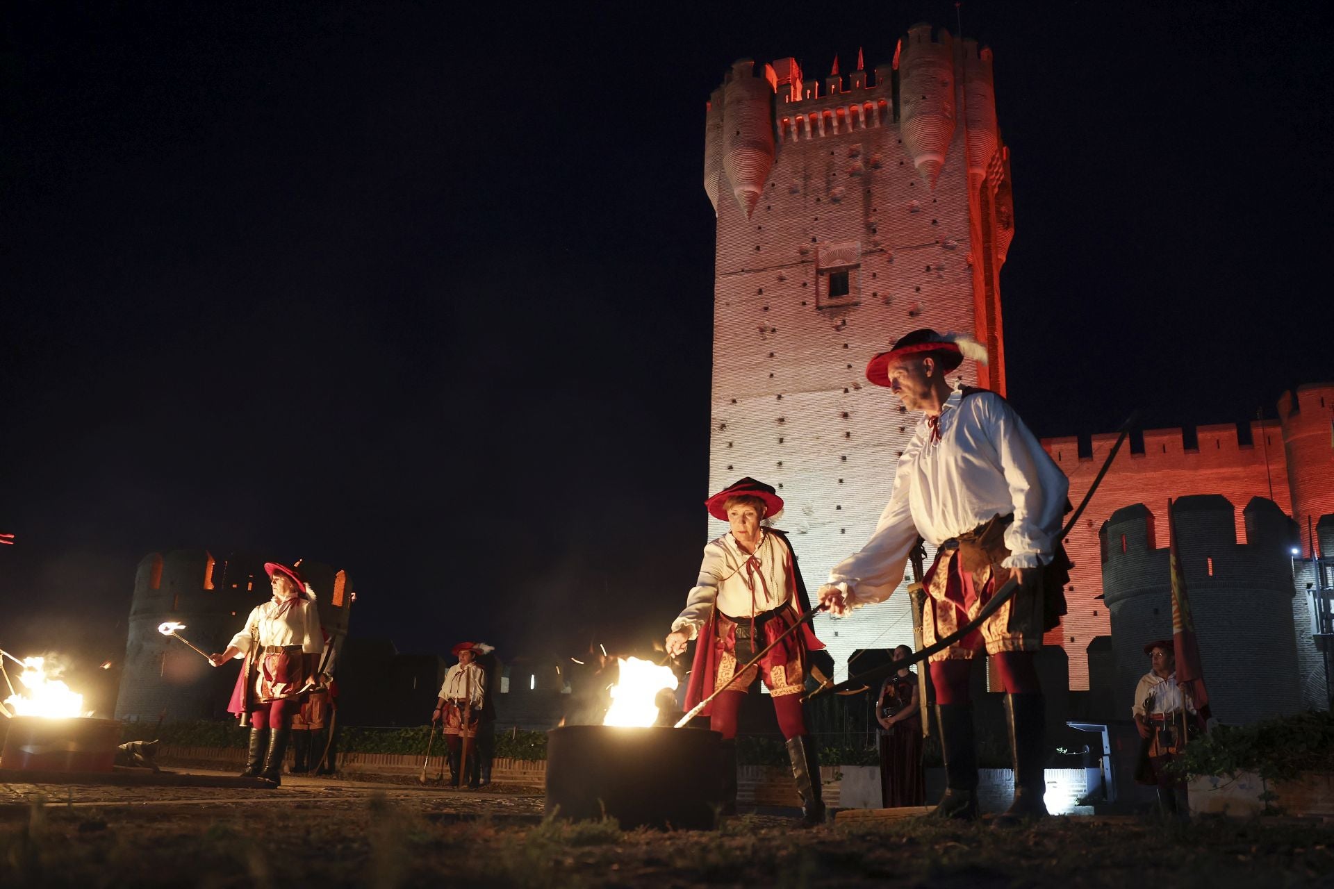 Recreación de la quema de Medina del Campo en la Semana Renacentista