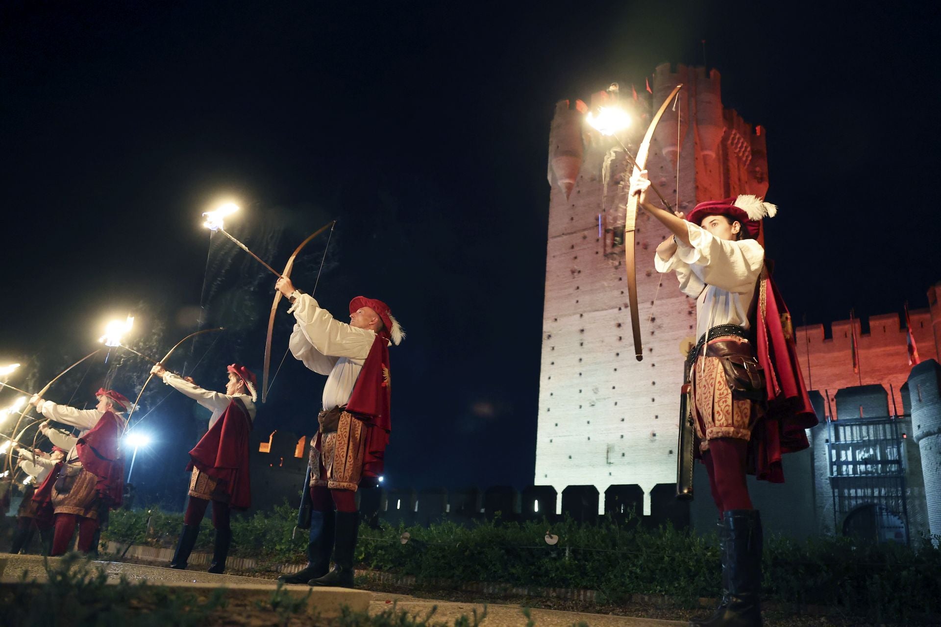 Recreación de la quema de Medina del Campo en la Semana Renacentista