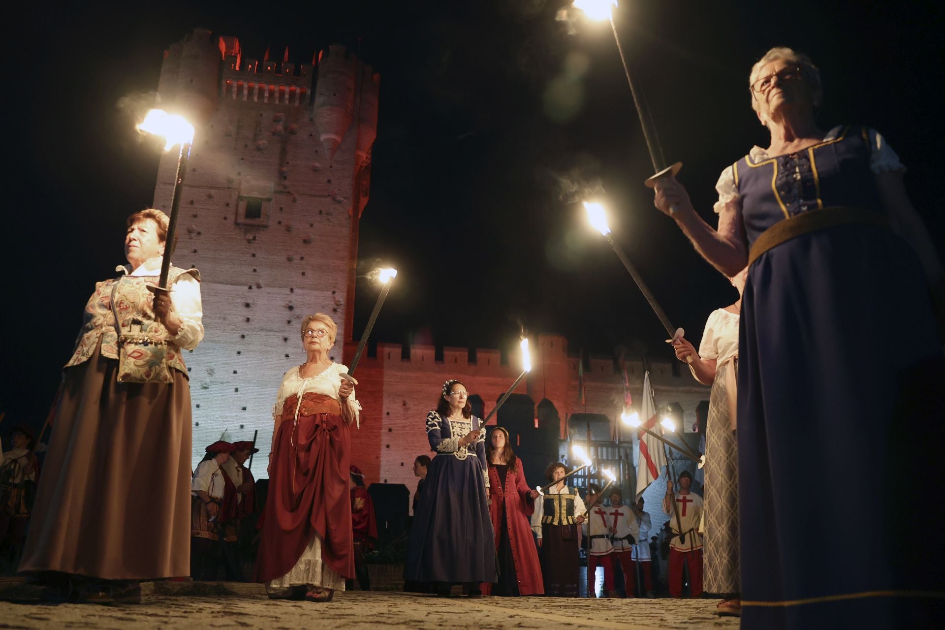 Recreación de la quema de Medina del Campo en la Semana Renacentista