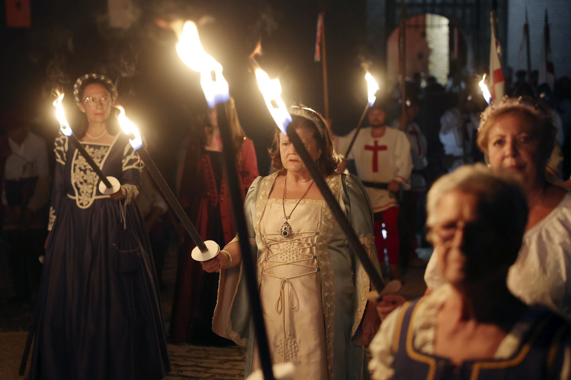 Recreación de la quema de Medina del Campo en la Semana Renacentista