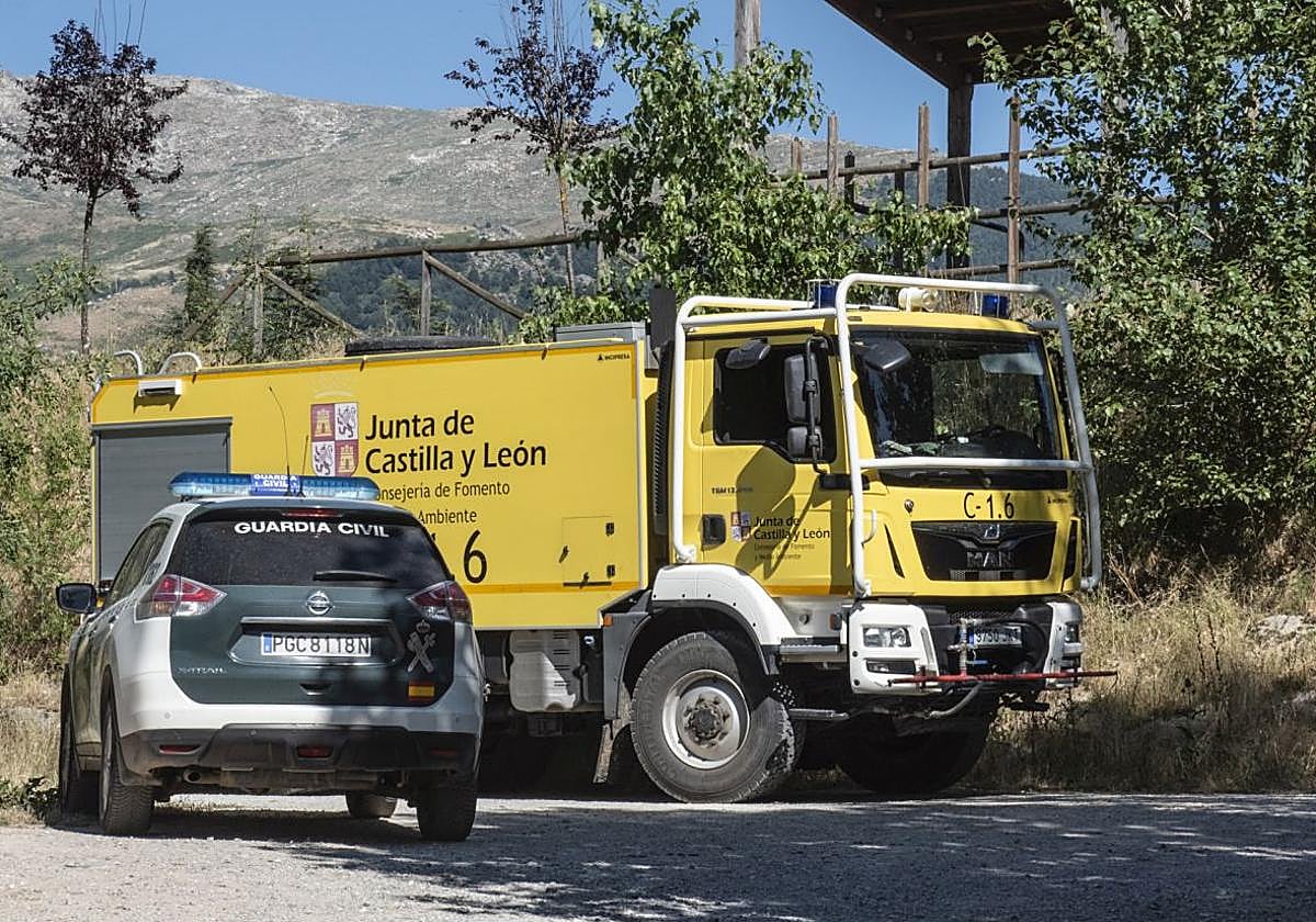 Dispositivo en un incendio anterior, este mismo verano.