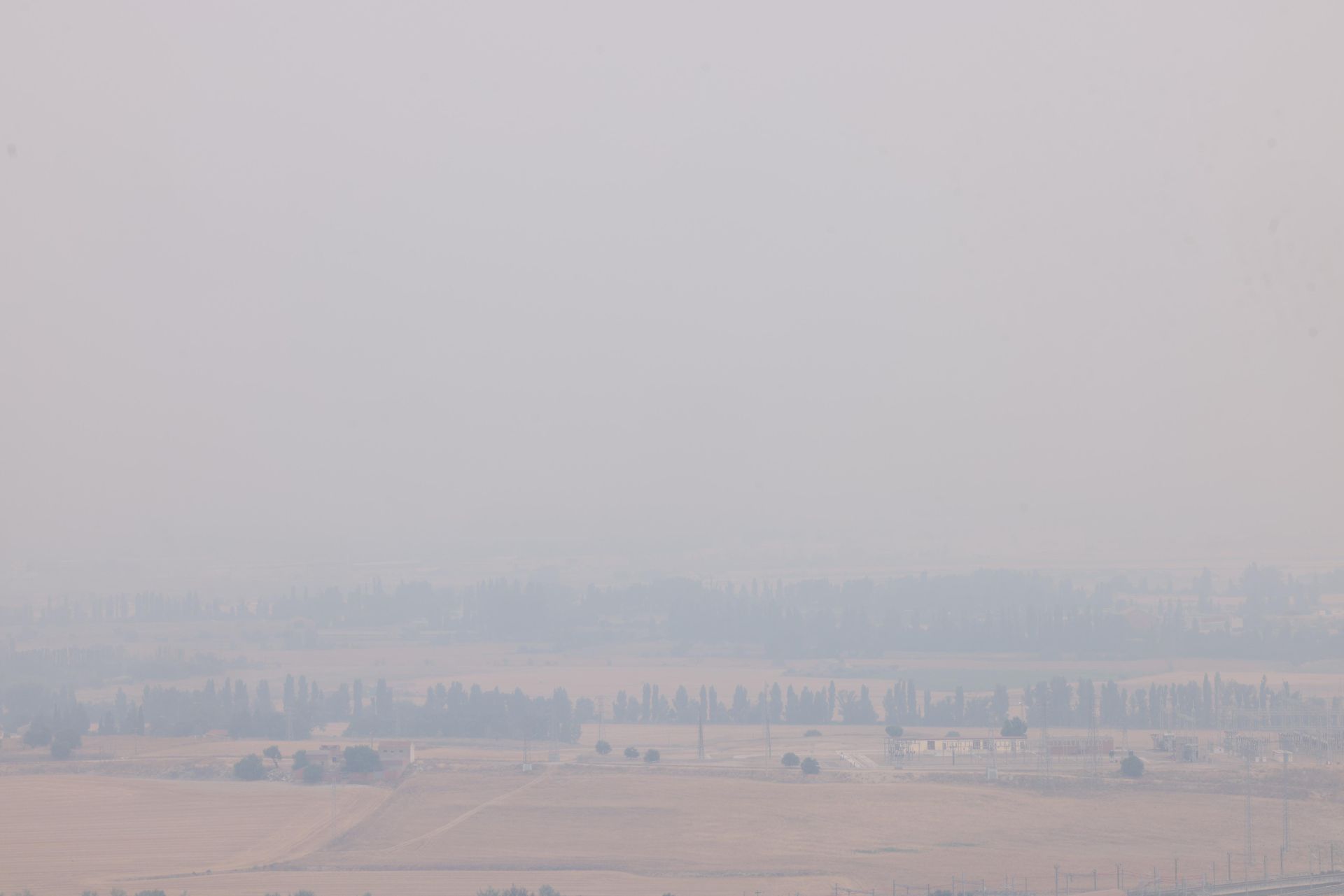 Las imágenes del humo en Valladolid, en alerta por contaminación de los incendios