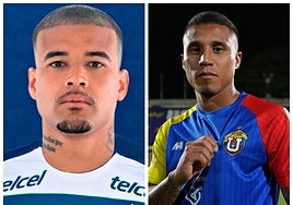 Kenedy, con el Pachuca, y Darwin Machis, con su nuevo equipo en Venezuela.