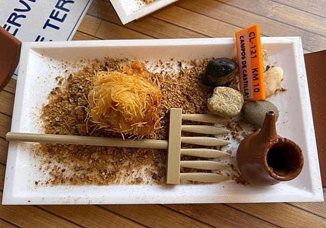 Tapa 'Campos de Castilla', del Café Bar Papiro, primer premio ganadora de la quinta fase del concurso de tapas por barrios 'Valladolid Tapas Walk'.