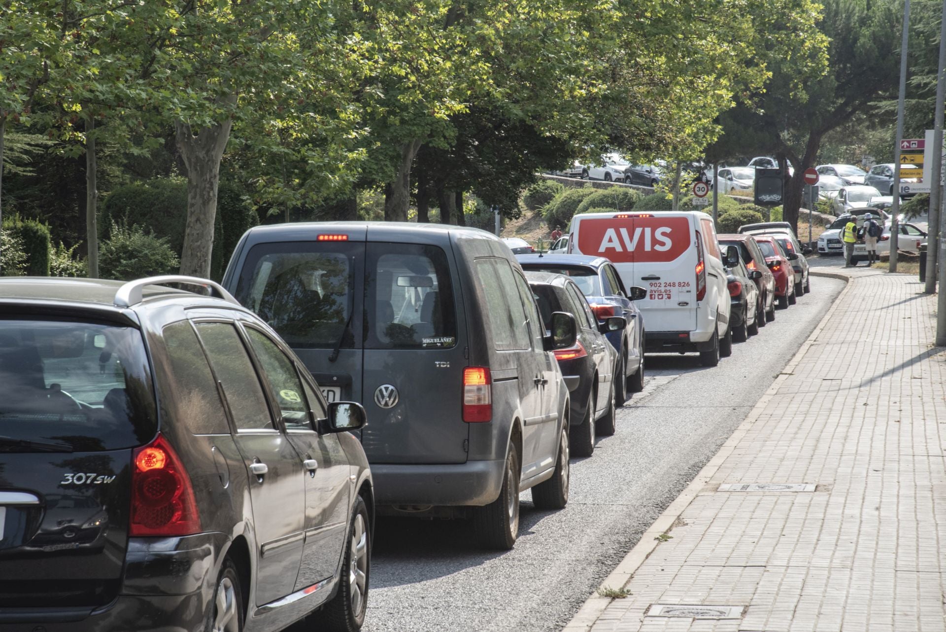 Jornada de atascos y calles cortadas en Segovia