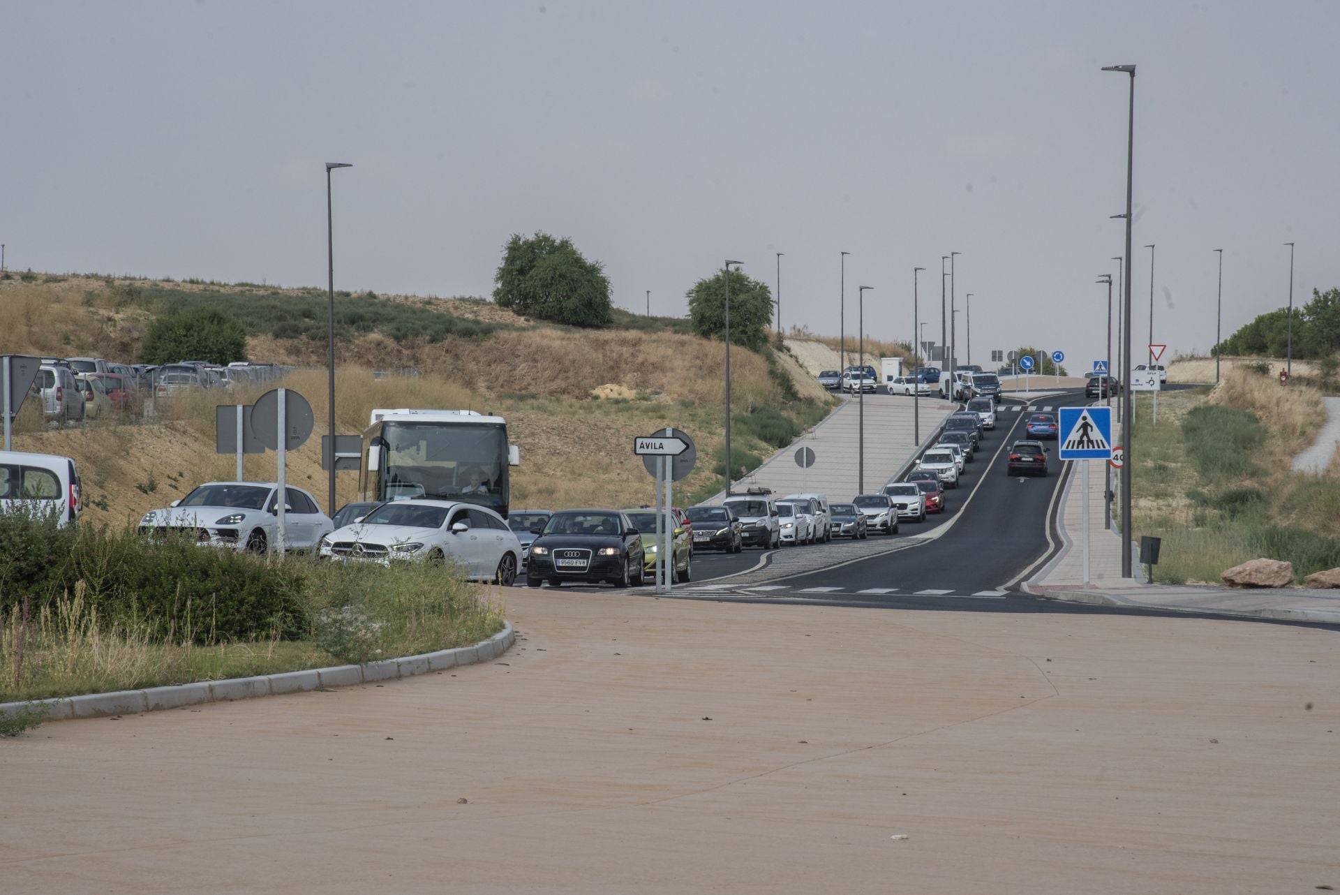 Jornada de atascos y calles cortadas en Segovia