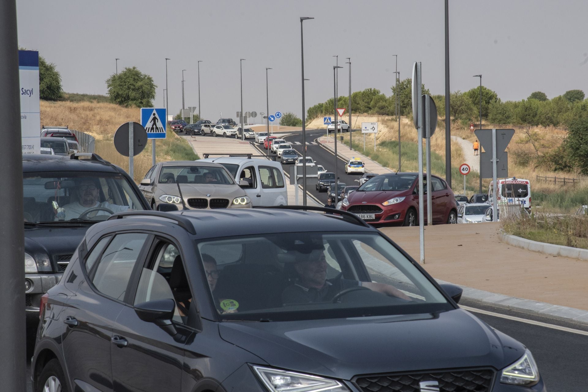 Jornada de atascos y calles cortadas en Segovia