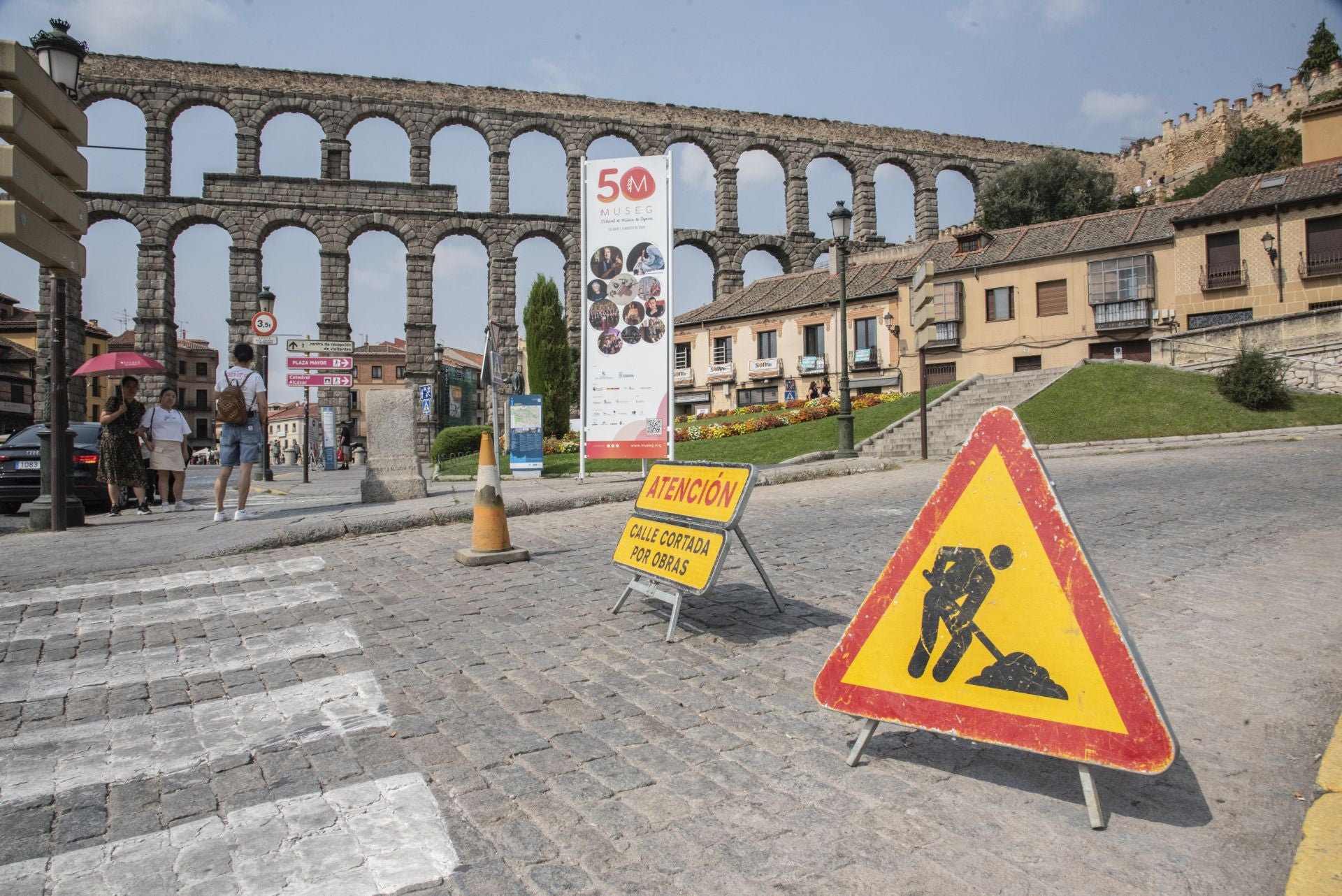 Jornada de atascos y calles cortadas en Segovia