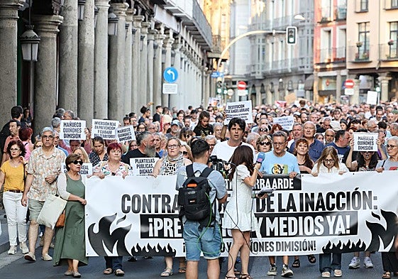 Fotografía de la multitudinaria manifestación de Valladolid