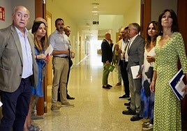 Junta de portavoces esta mañana en Las Cortes.