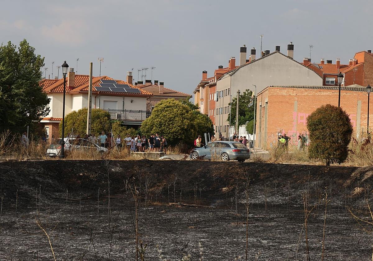 Imagen del incendio de Santovenia de Pisuerga del pasado 15 de agosto.