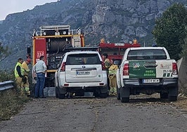 Retén de trabajo en la Montaña Palentina.