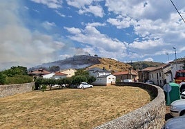 Incendio originado en la localidad de Garaño.