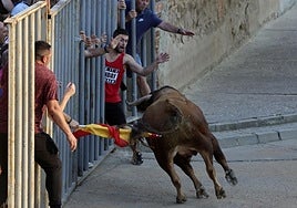 El encierro del toro de cajón en Serrada