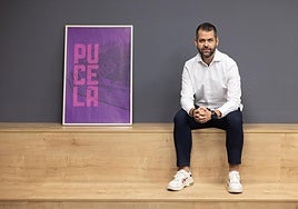 Gabriel Solares posa en la sala de juntas del estadio José Zorrilla.