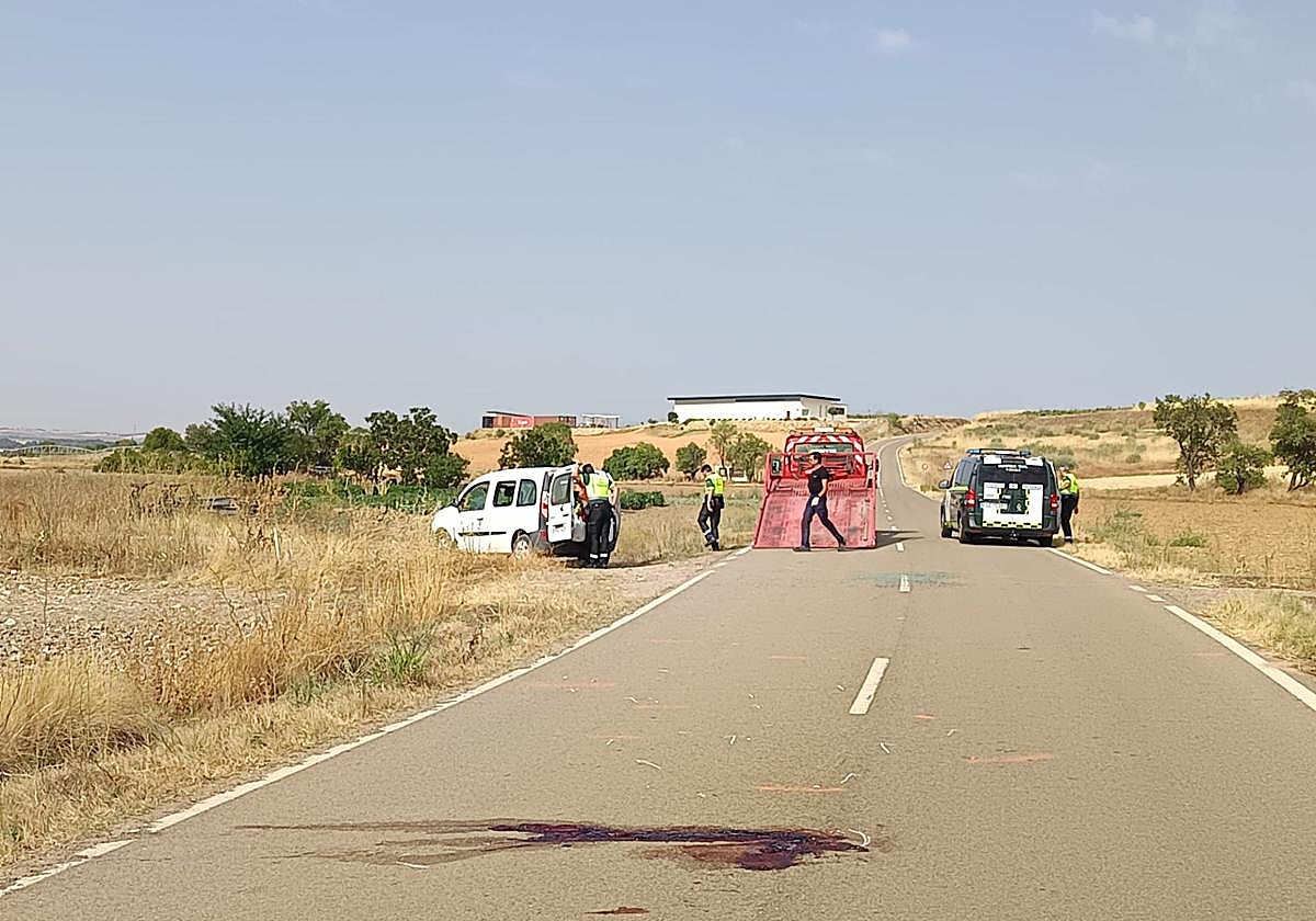 Lugar del accidente, en San Román de Hornija, en el que perdió la vida el joven marroquí el 14 de agosto