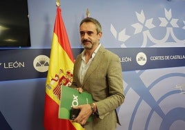 El portavoz parlamentario de Vox, David Hierro, este martes.