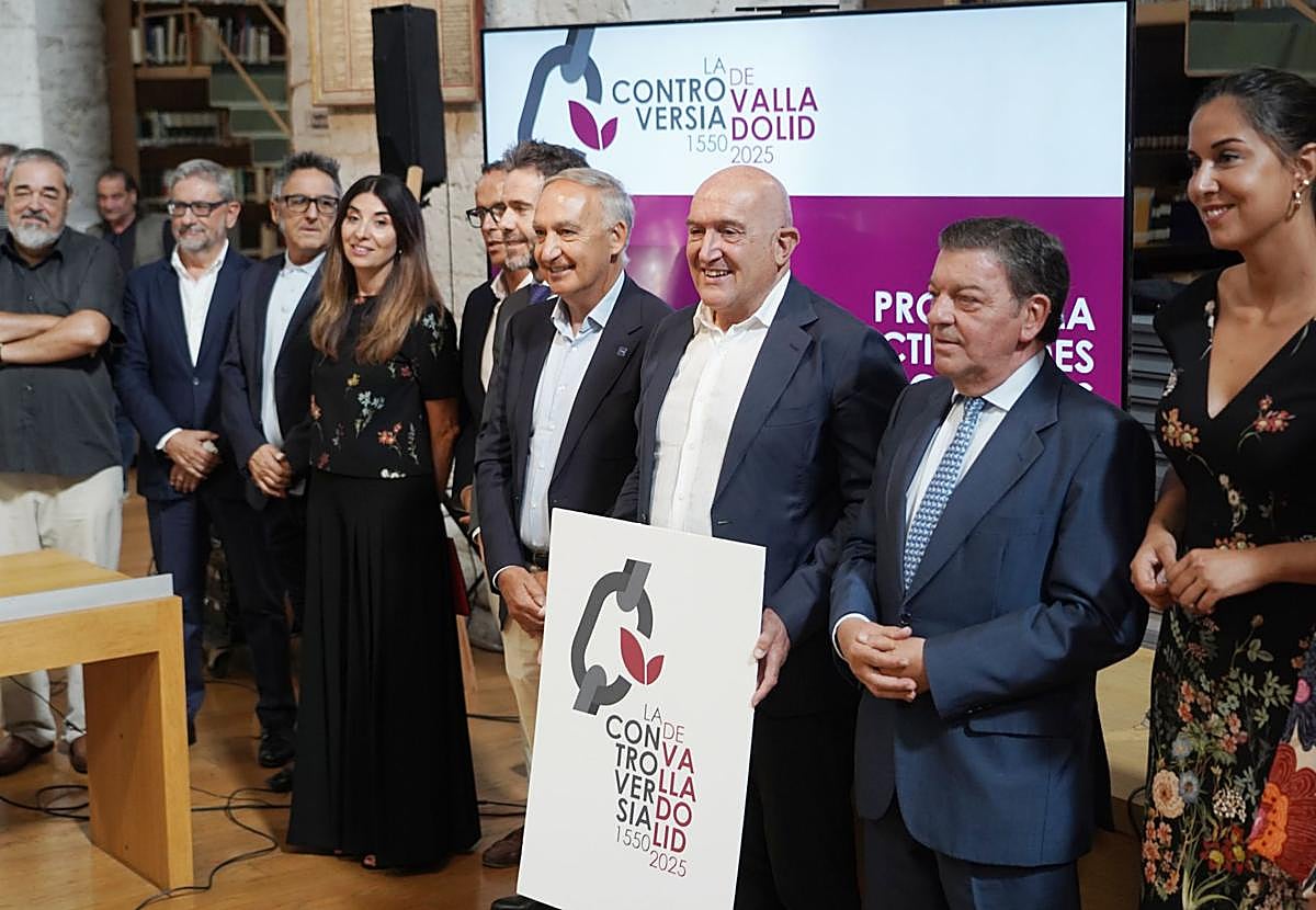 Presentación de las actividades para conmemorar el 475 aniversario de la Controversia de Valladolid, este martes.