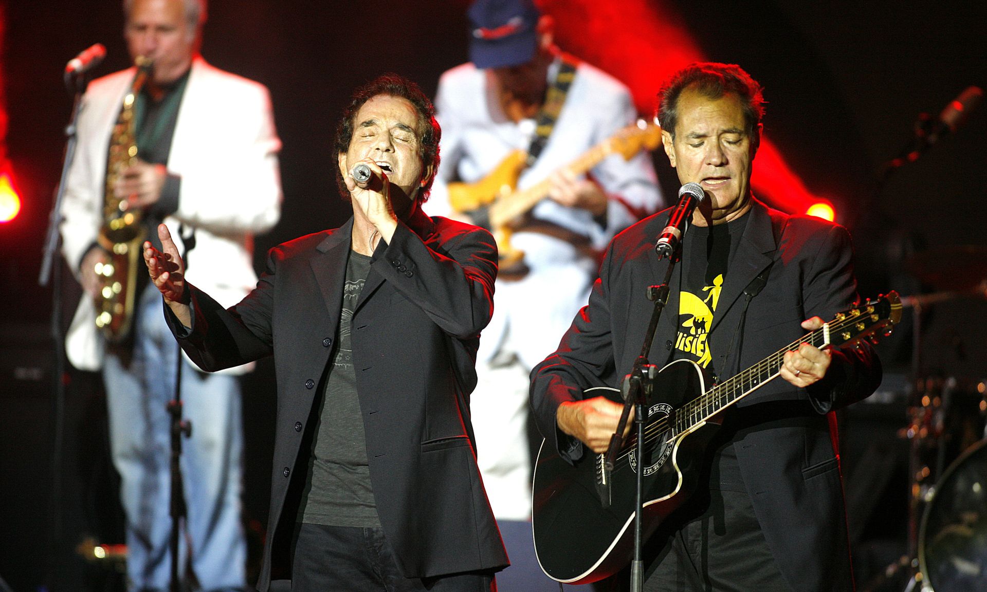 Manuel de la Calva (izquierda) y Ramón Arcusa, el Dúo Dinámico, en las Fiestas de San Lorenzo de Valladolid del año 2008