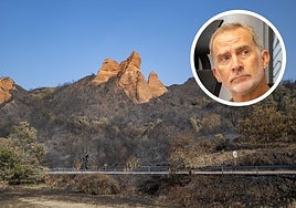 Zona calcinada del paraje de Las Médulas, que visitarán los reyes este miércoles.