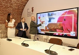 Presentación de la nueva ruta sobre la Semana Santa esta mañana en Valladolid.