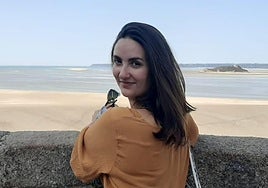 Inés Díez en el Monte Saint-Michel