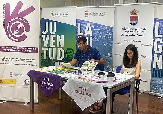 Presentación de la campaña para prevenir agresiones sexistas durante las fiestas patronales de Laguna de Duero.