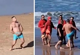 Imágenes de los altercados en la playa.