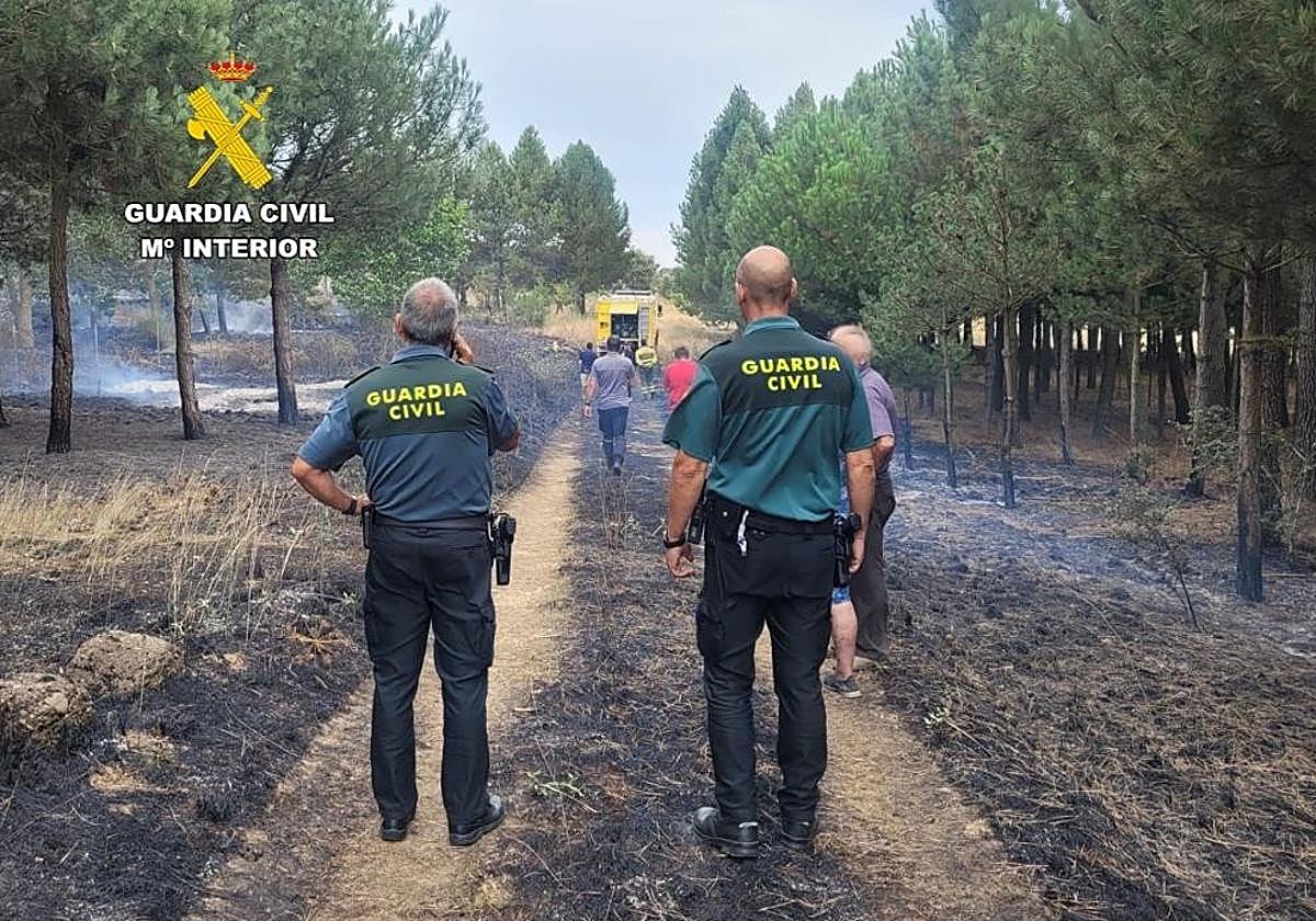 La Guardia Civil investiga a un hombre por el incendio de San Justo de la Vega