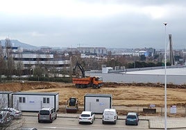 Un solar en construcción en Valladolid.