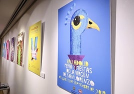 Imágenes de la exposición que recoge los 25 años de carteles de las Fiestas de la Virgen de San Lorenzo