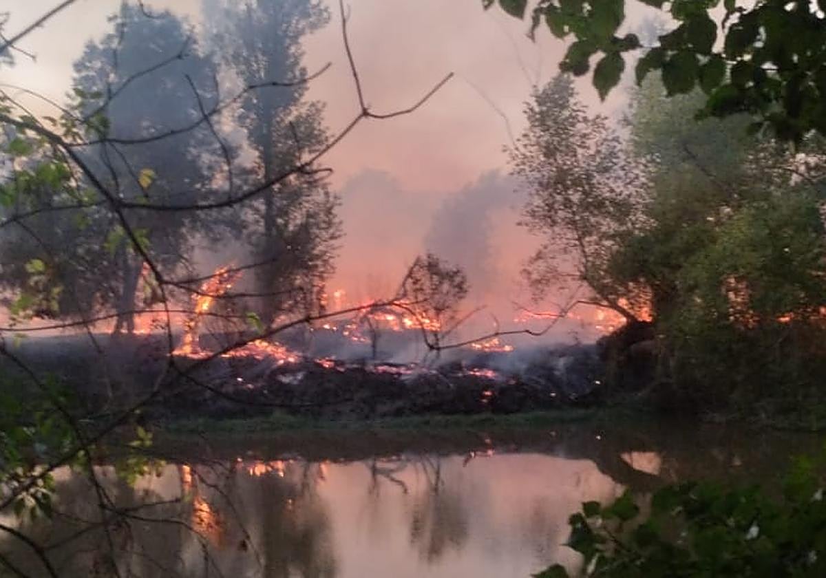 Las llamas se quedaron a un kilómetro de la central hidroeléctrica.