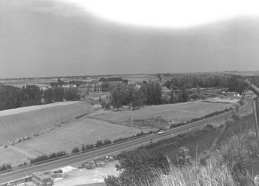 Obras en la N-601 a la altura de Mayorga. 20 de agosto de 1994.