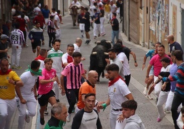 Un primer encierro rápido y con fuerza deja bonitas carreras en Cuéllar