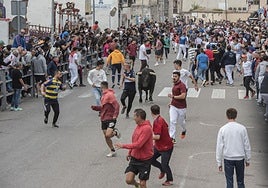 Fotos del tramo urbano del primer encierro de Cuéllar