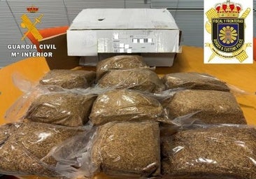 Interceptados once envíos postales de paquetería en Valladolid con 34 kilos de picadura de tabaco