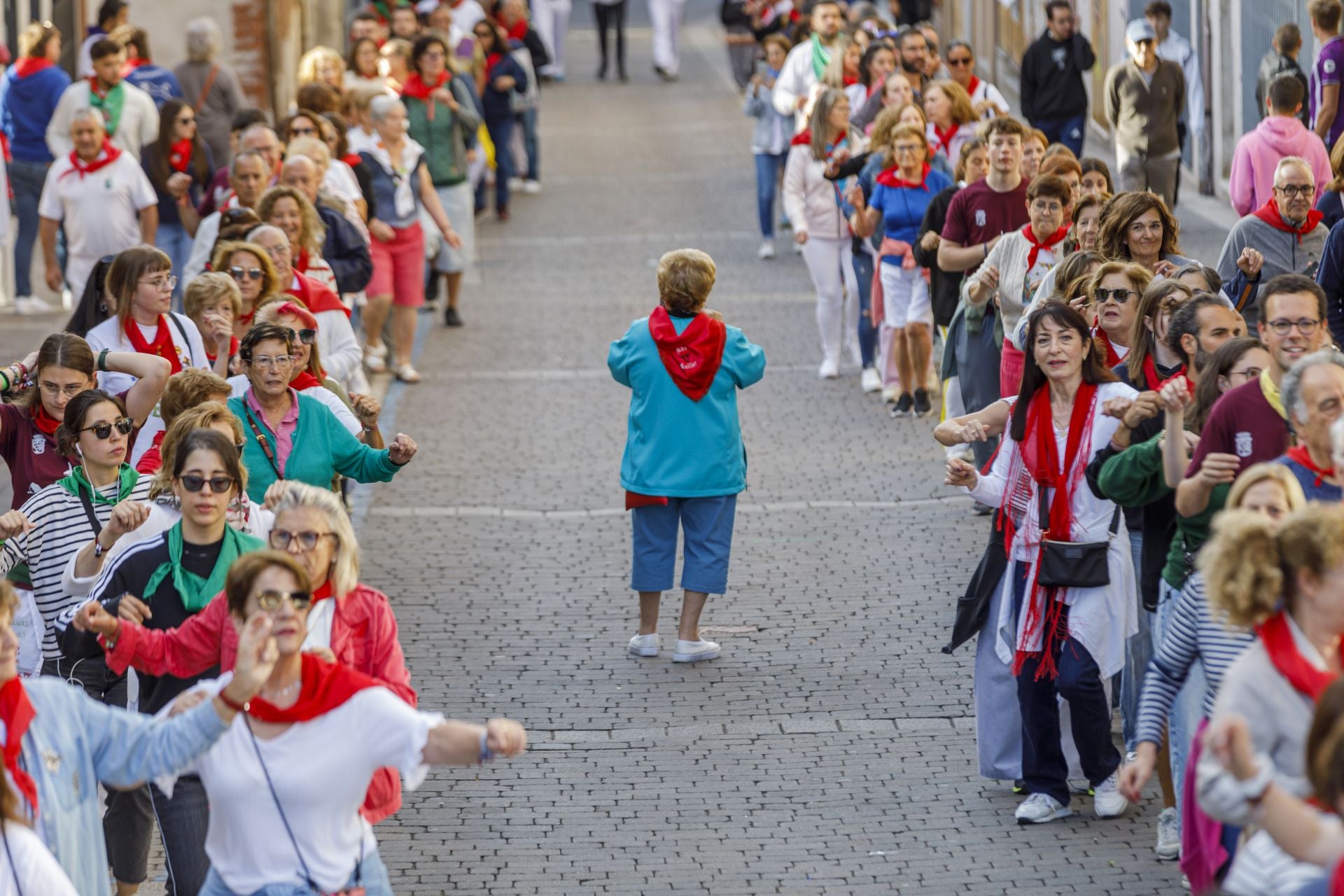 Fotos del segundo encierro de Cuéllar en el tramo urbano