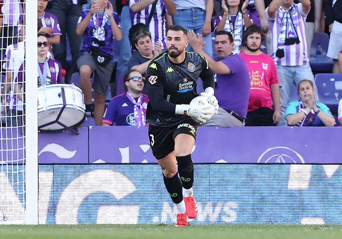 Guilherme Fernandes, en el último encuentro en Zorrilla ante Córdoba.