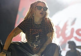 Ruslana, durante su actuación en Palencia.