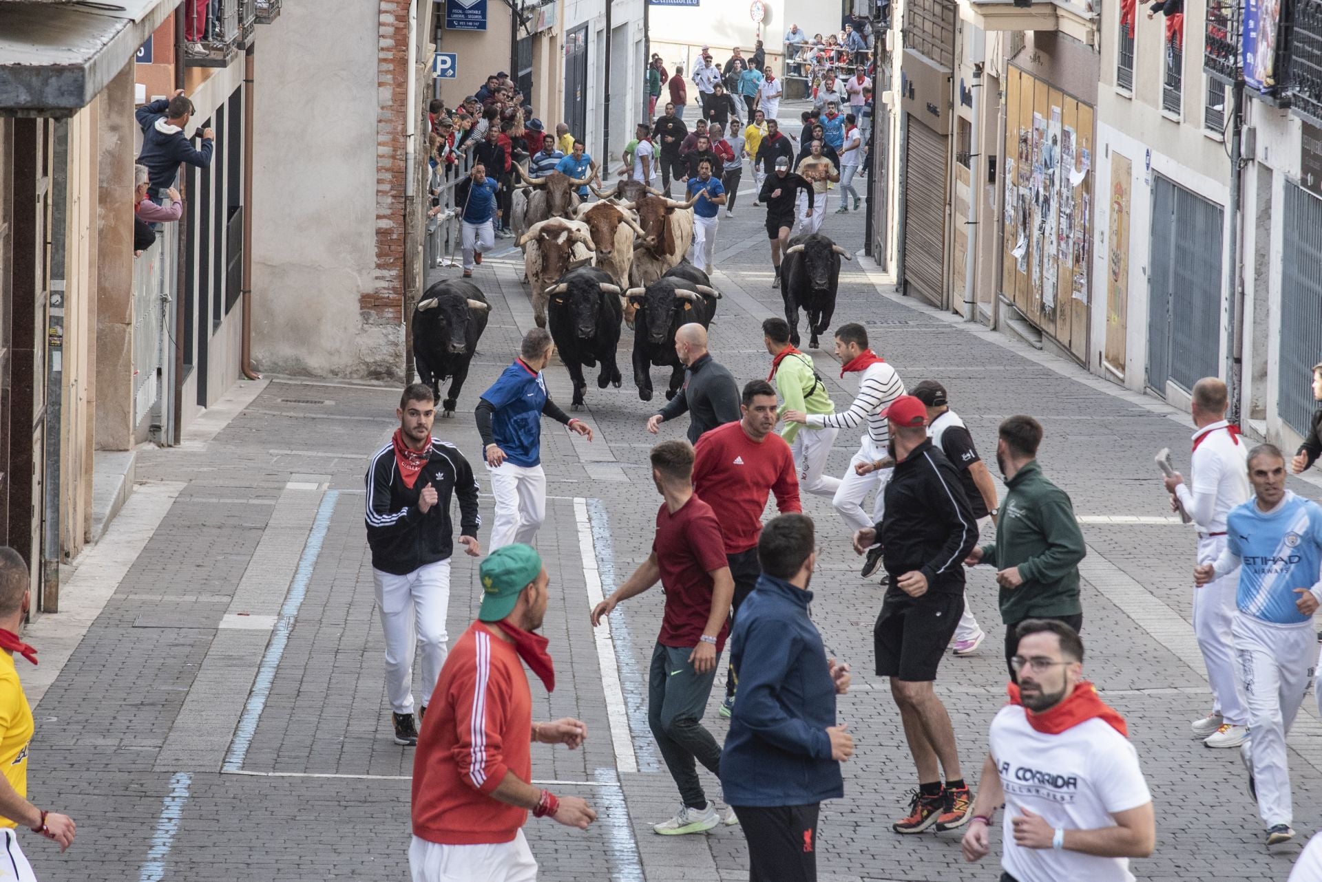 Fotos del tercer encierro de Cuéllar por las calles de la villa