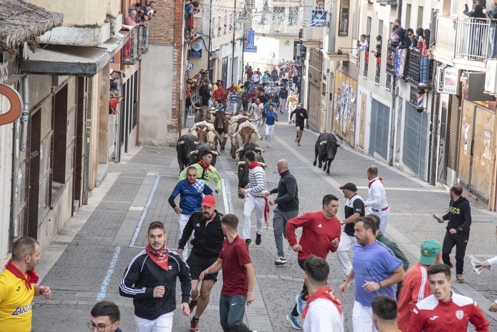 Fotos del tercer encierro de Cuéllar por las calles de la villa